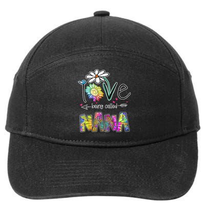 I Love Being Called Nana Sunflower MotherS Day Gift 7-Panel Snapback Hat