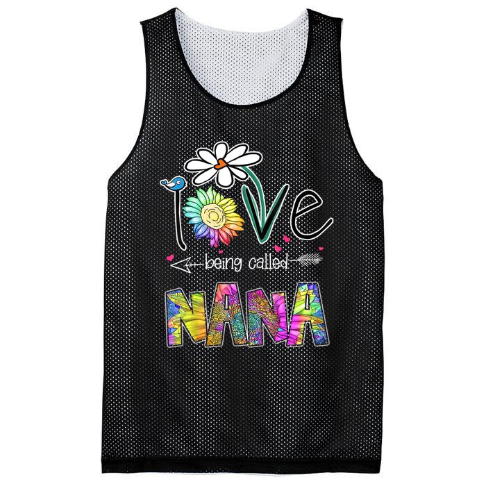 I Love Being Called Nana Sunflower MotherS Day Gift Mesh Reversible Basketball Jersey Tank