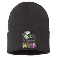 I Love Being Called Nana Sunflower MotherS Day Gift Sustainable Knit Beanie