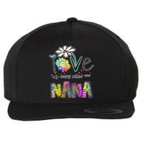 I Love Being Called Nana Sunflower MotherS Day Gift Wool Snapback Cap