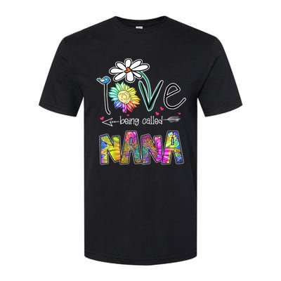 I Love Being Called Nana Sunflower MotherS Day Gift Softstyle® CVC T-Shirt