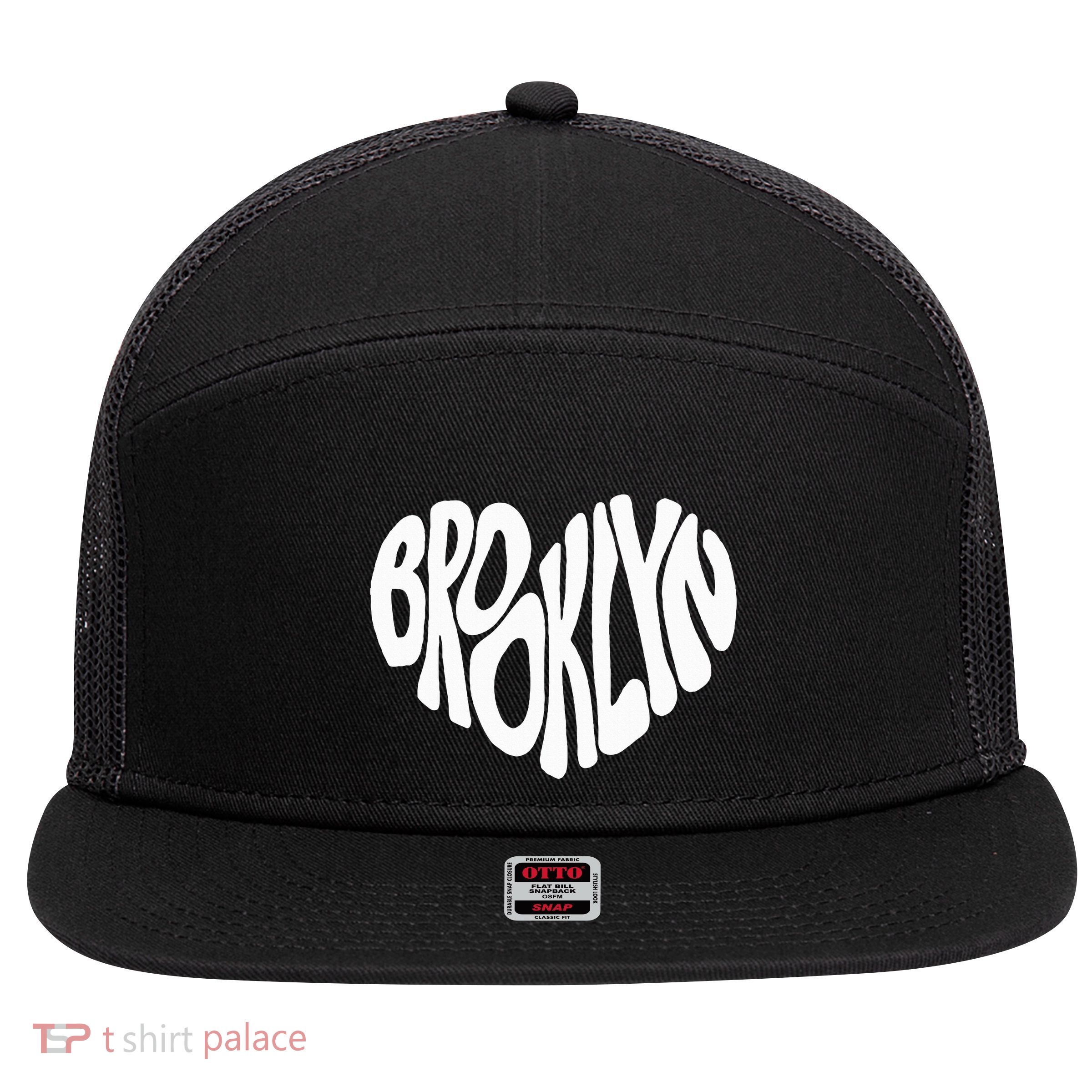 I Love Brooklyn New York Nyc 7 Panel Mesh Trucker Snapback Hat