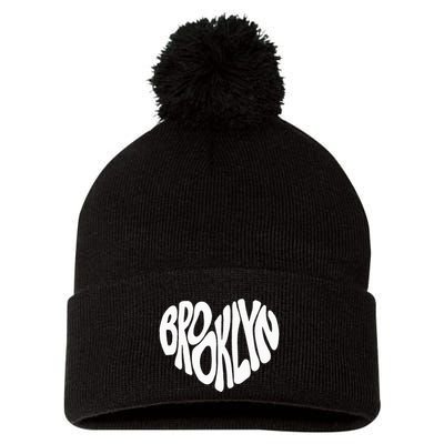 I Love Brooklyn New York Nyc Pom Pom 12in Knit Beanie