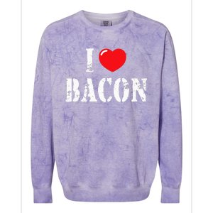 I Love Bacon for Bacon Lover Colorblast Crewneck Sweatshirt