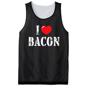 I Love Bacon for Bacon Lover Mesh Reversible Basketball Jersey Tank