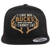 I Like Big Bucks And I Cannot Lie Hunter Deer Hunting Flat Bill Trucker Hat