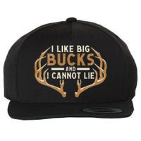 I Like Big Bucks And I Cannot Lie Hunter Deer Hunting Wool Snapback Cap