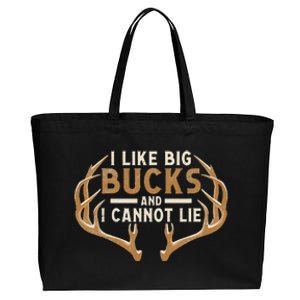 I Like Big Bucks And I Cannot Lie Hunter Deer Hunting Cotton Canvas Jumbo Tote