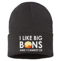 I Like Big Buns And I Cannot Lie Cinnamon Rolls Sustainable Knit Beanie