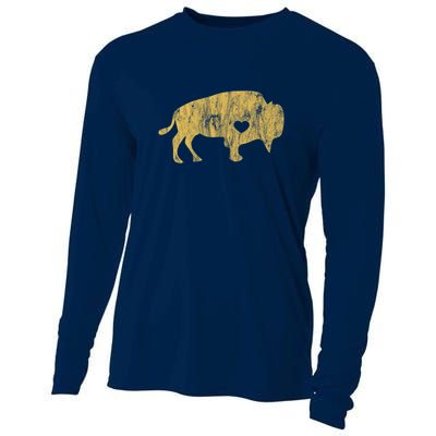 I Love Buffaloes Golden Buffalo Bison Lover Gift Ideas Cooling Performance Long Sleeve Crew