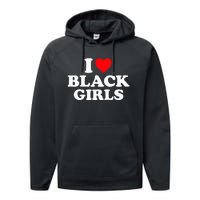 I Love Black Performance Fleece Hoodie