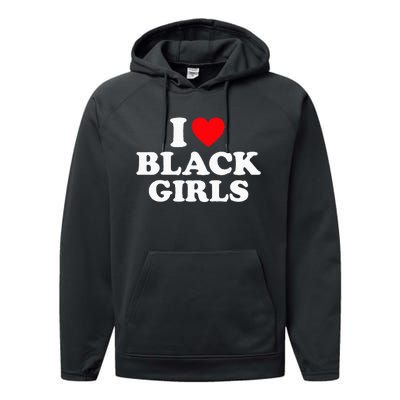 I Love Black Performance Fleece Hoodie