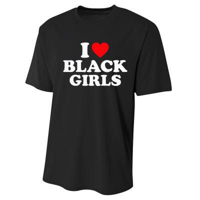 I Love Black Performance Sprint T-Shirt