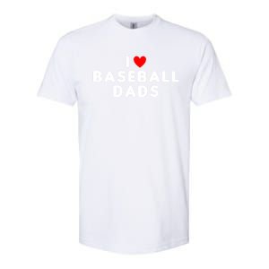 I Love Baseball Dads Funny Red Heart Great Gift Softstyle CVC T-Shirt