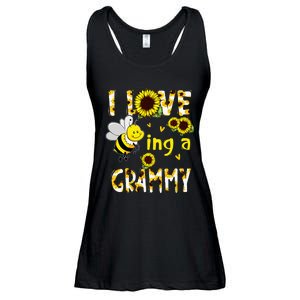 I Love Being A Grammy Sunflower Bee Mothers Day Ladies Essential Flowy Tank