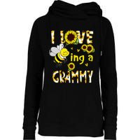 I Love Being A Grammy Sunflower Bee Mothers Day Womens Funnel Neck Pullover Hood