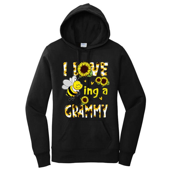 I Love Being A Grammy Sunflower Bee Mothers Day Women's Pullover Hoodie