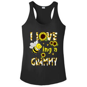 I Love Being A Grammy Sunflower Bee Mothers Day Ladies PosiCharge Competitor Racerback Tank