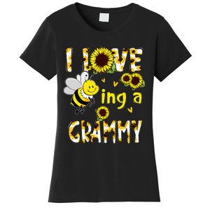 I Love Being A Grammy Sunflower Bee Mothers Day Women's T-Shirt