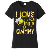 I Love Being A Grammy Sunflower Bee Mothers Day Women's T-Shirt