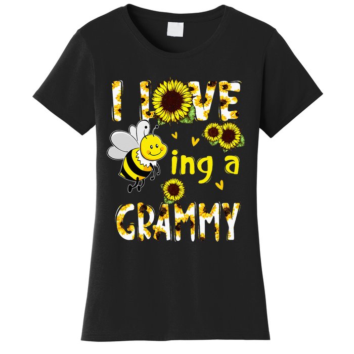 I Love Being A Grammy Sunflower Bee Mothers Day Women's T-Shirt