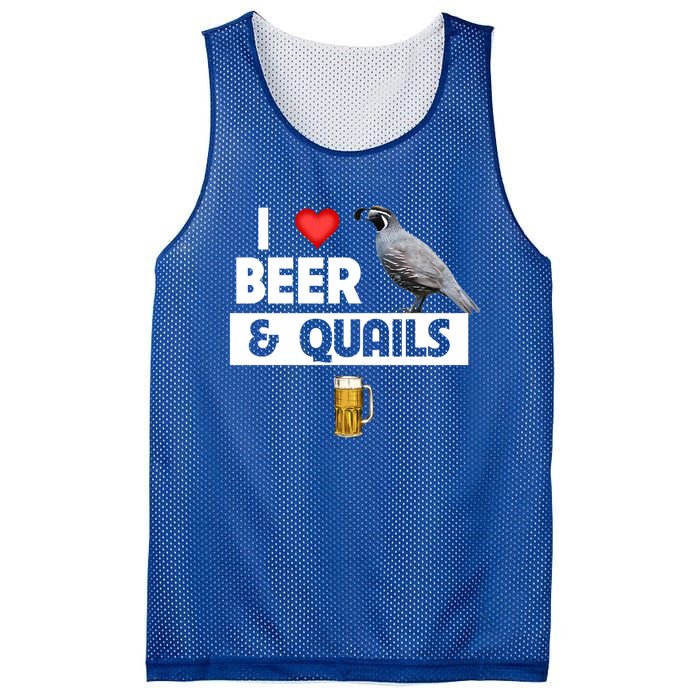 I Love Beer And Quails Bird Watching Funny Ing Hunting Cute Gift Mesh Reversible Basketball Jersey Tank