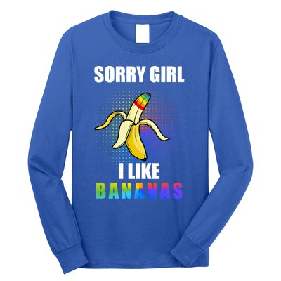 I Like Bananas Lgbtq Pride Gay Proud Ally Rainbow Flag Great Gift Long Sleeve Shirt