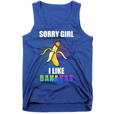 I Like Bananas Lgbtq Pride Gay Proud Ally Rainbow Flag Great Gift Tank Top