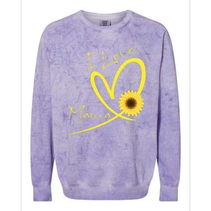 I Love Being Called Mama Sunflower Heart Colorblast Crewneck Sweatshirt