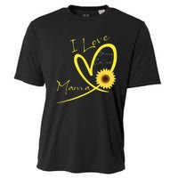 I Love Being Called Mama Sunflower Heart Cooling Performance Crew T-Shirt