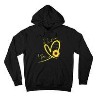 I Love Being Called Mama Sunflower Heart Hoodie