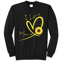 I Love Being Called Mama Sunflower Heart Sweatshirt