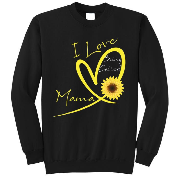 I Love Being Called Mama Sunflower Heart Sweatshirt