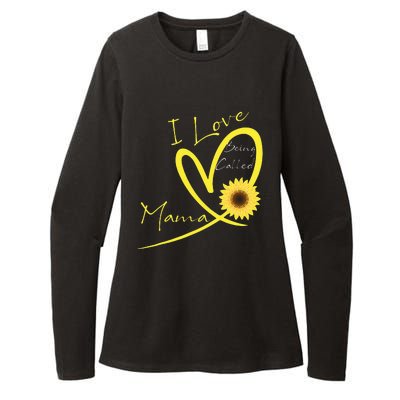 I Love Being Called Mama Sunflower Heart Womens CVC Long Sleeve Shirt