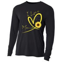 I Love Being Called Mama Sunflower Heart Cooling Performance Long Sleeve Crew