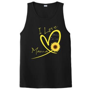 I Love Being Called Mama Sunflower Heart PosiCharge Competitor Tank