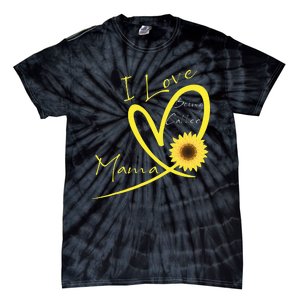 I Love Being Called Mama Sunflower Heart Tie-Dye T-Shirt