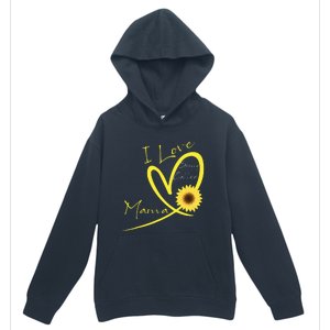 I Love Being Called Mama Sunflower Heart Urban Pullover Hoodie