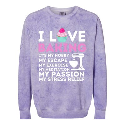 I Love Baking - Funny Cupcake Baker Pastry Baking Gift Colorblast Crewneck Sweatshirt