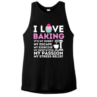 I Love Baking - Funny Cupcake Baker Pastry Baking Gift Ladies PosiCharge Tri-Blend Wicking Tank