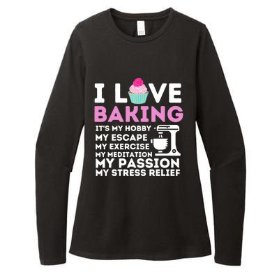 I Love Baking - Funny Cupcake Baker Pastry Baking Gift Womens CVC Long Sleeve Shirt