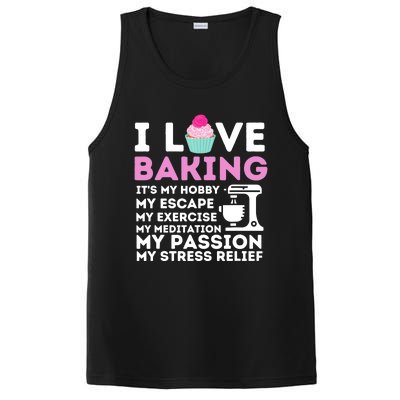 I Love Baking - Funny Cupcake Baker Pastry Baking Gift PosiCharge Competitor Tank