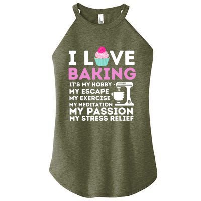 I Love Baking - Funny Cupcake Baker Pastry Baking Gift Women's Perfect Tri Rocker Tank