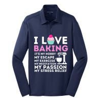 I Love Baking - Funny Cupcake Baker Pastry Baking Gift Silk Touch Performance Long Sleeve Polo