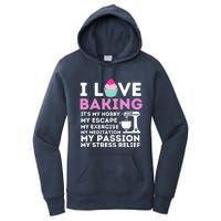 I Love Baking - Funny Cupcake Baker Pastry Baking Gift Women's Pullover Hoodie