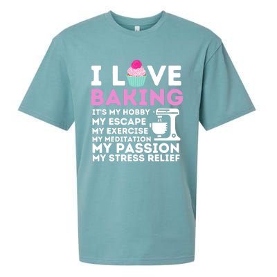 I Love Baking - Funny Cupcake Baker Pastry Baking Gift Sueded Cloud Jersey T-Shirt