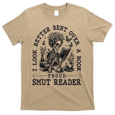 I Look Better Bent Over A Book Proud Smut Reader Skeleton T-Shirt