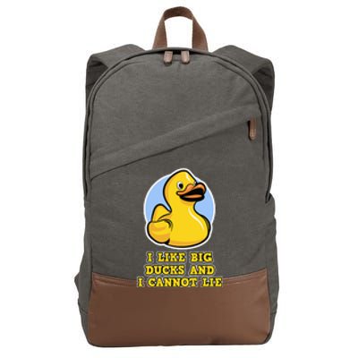 I Like Big Ducks And I Cannot Lie Rubber Duck Cotton Canvas Backpack