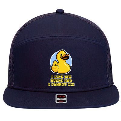 I Like Big Ducks And I Cannot Lie Rubber Duck 7 Panel Mesh Trucker Snapback Hat