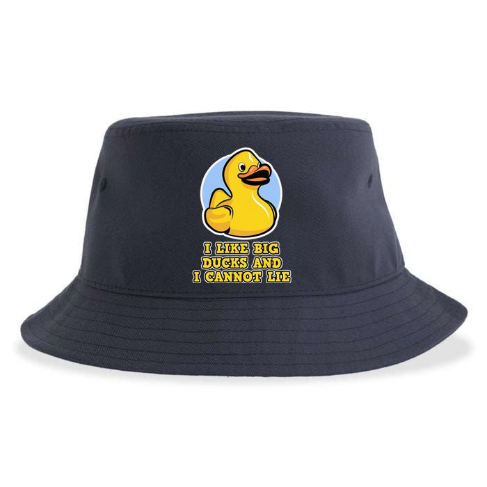 I Like Big Ducks And I Cannot Lie Rubber Duck Sustainable Bucket Hat